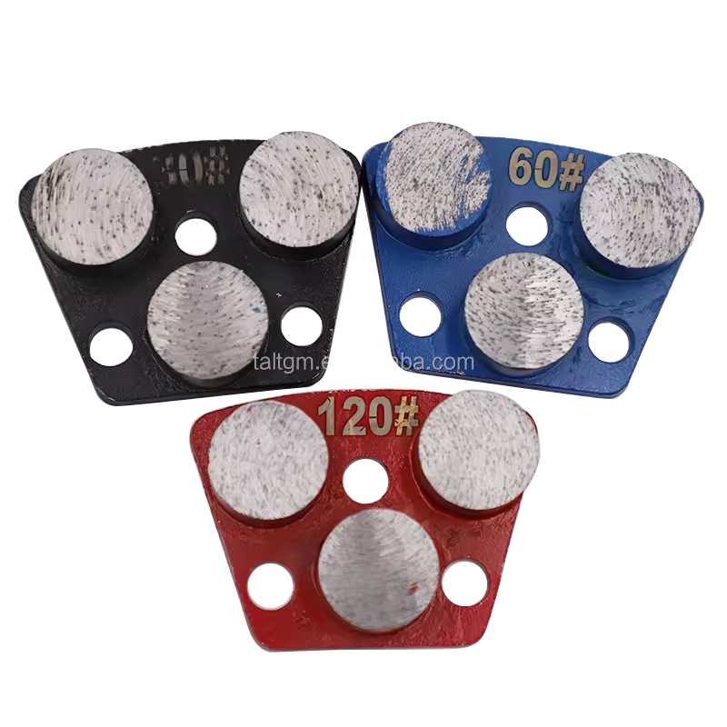 Metal Pads Grinder for Concrete Polishing/ Trapezoid Iron Diamond Grinding Tool