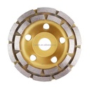 4inch Double Row Diamond Cup Surface Grinding Wheel Turbo Concrete Grinding Wheel Disc for Angle Grinder on Stone Concrete