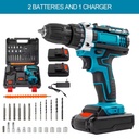 Power Tools Kit Set Taladrosd Borehole Drilling Machines Electric Drills Cordless Screwdriver Impact Sets Hard