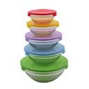 Soda Lime Glass 5-Piece Microwave-Safe Bowls Set with Lids