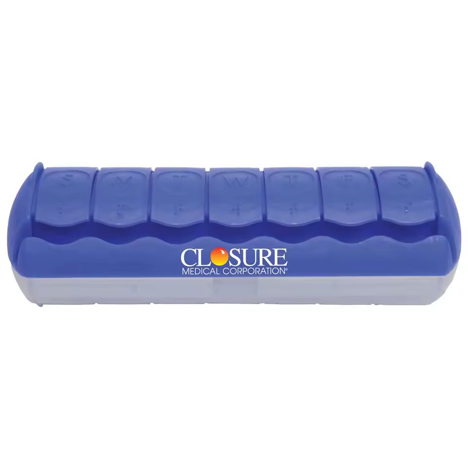 Made and Printed 7-Day AM/PM Med Minder Pill Box with a One Color Print in One Location