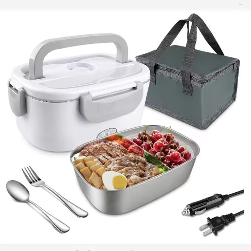 Wholesale 1.5L Stainless Steel Electric Heated Bento Container Portable Smart Food Warmer for Home Car for Carrying Lunch Boxes