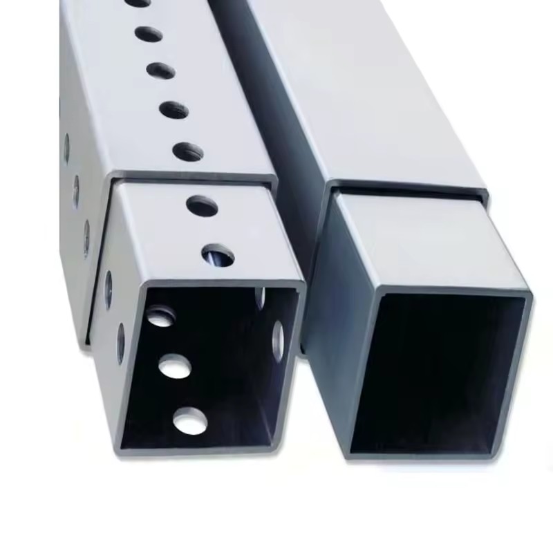 Aluminum Rectangular Tubes square Perforated Aluminum Tubes Telescopic
