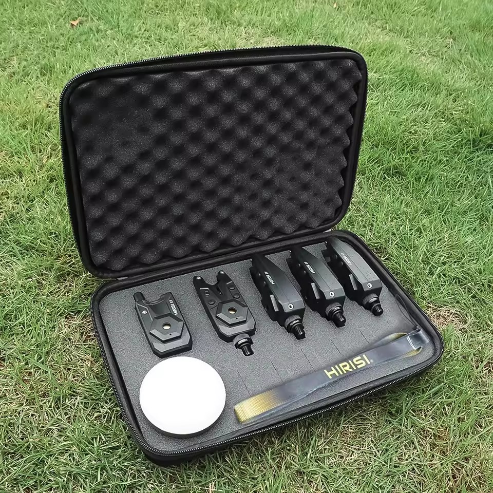 Hirisi Wireless Carp Fishing Alarm Set with Camping Light Waterproof Bite Alarm Indicator S7-4D Fishing Accessories