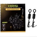 Hirisi Carp Fishing Swivels Quick Change Stainless Steel for Carp Fishing Rig Carp Fishing Accessories 4# 5# 7#