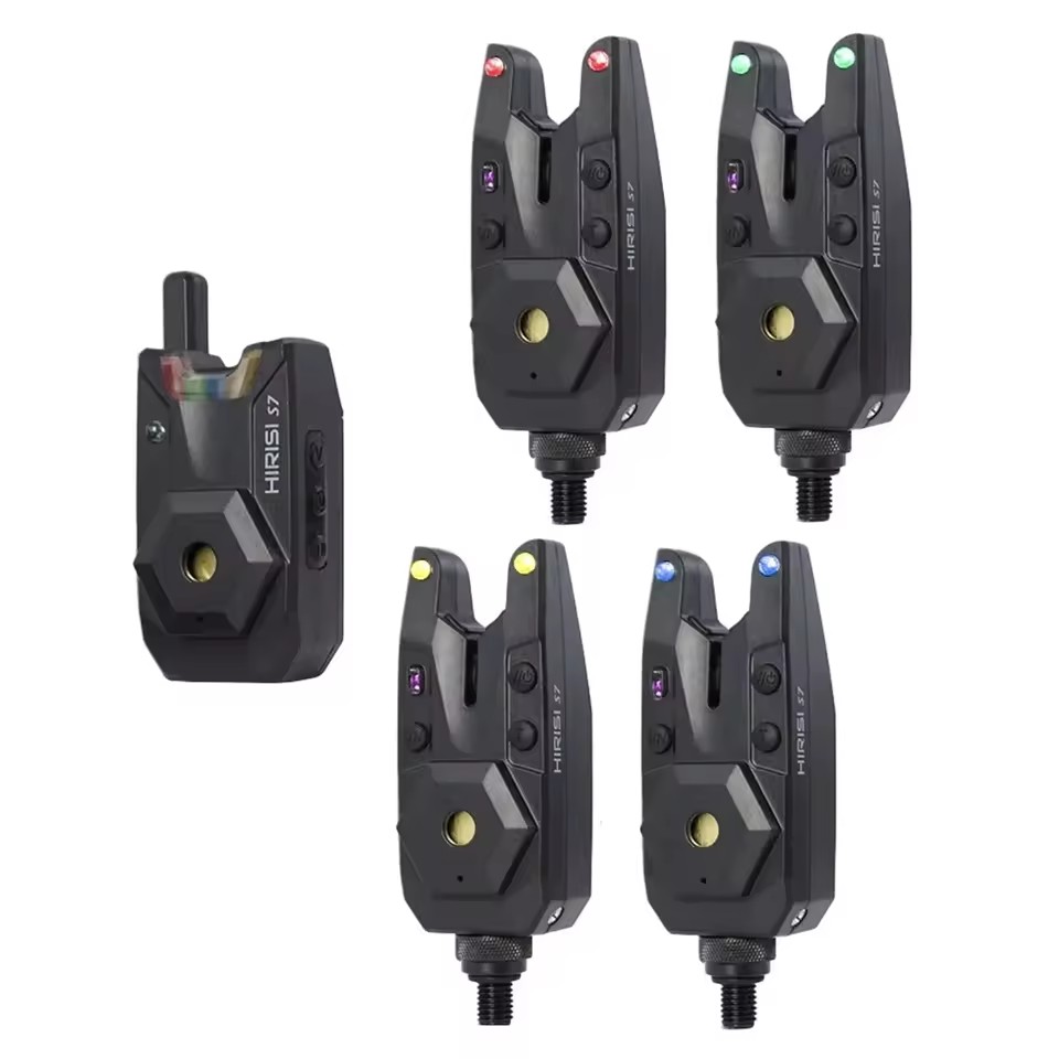 Hirisi Wireless Carp Fishing Alarm Set Waterproof Bite Alarm Indicator Carp Fishing Tackle 1+ 4 Set S7-4 Fishing Accessories