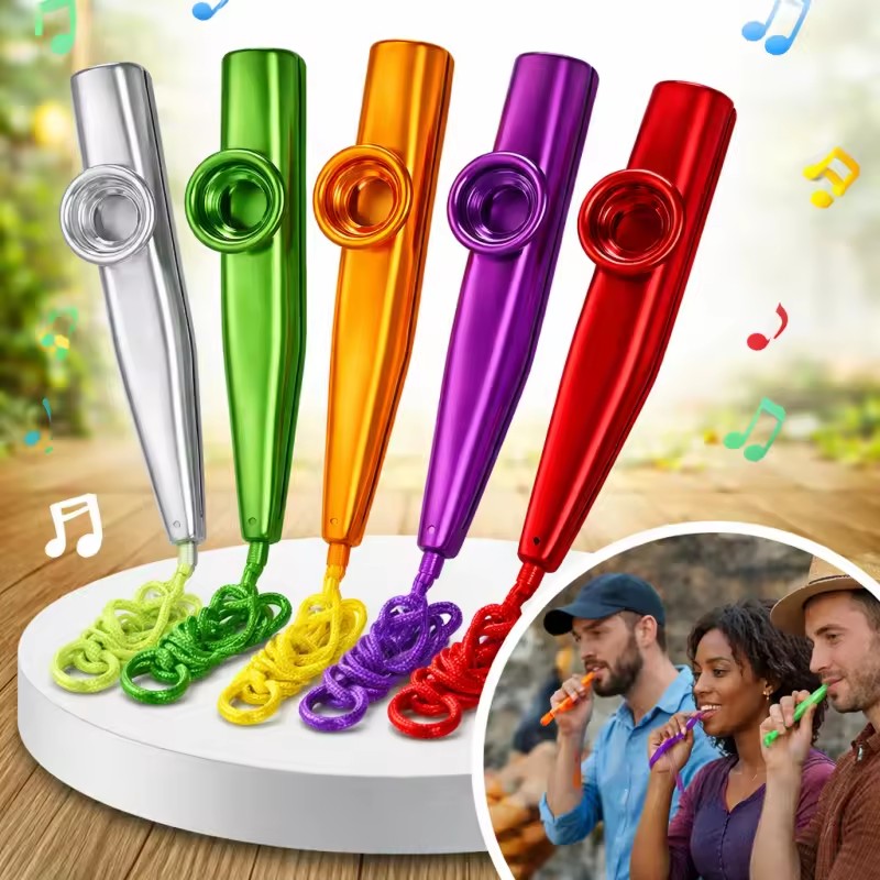 In Stock Discount Steel Sheet Metal Part Kazoo Loud Volume Wind Instrument for Beginners with Diaphragm Accompaniment Easy Play