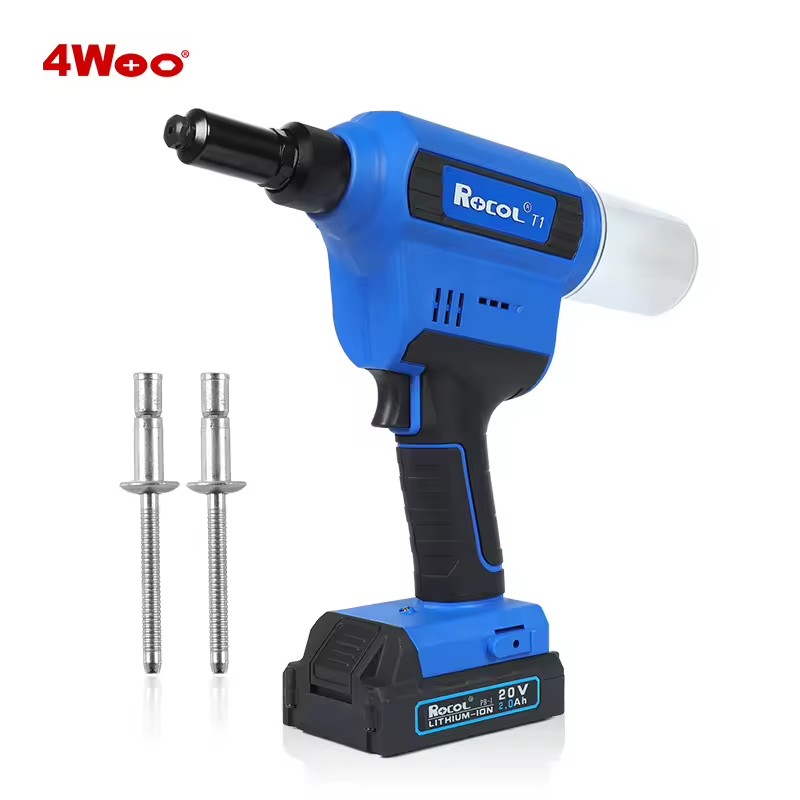 20V Rechargeable Lithium Cordless Portable Riveting Gun Automatic Electric Blind Rivet Tool 2.4-6.4mm Rivet Gun
