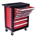 Rolling Box Garage Mechanic Cabinet Cart With 7 Drawers Steel Tool Trolley Including 420pcs Tools for Garage Mechanic Vehicle