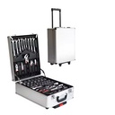 187pcs Professional Aluminium Socket Wrench Toolbox Customizable OEM Suitcase for Motorcycles Bicycles Home Garage Use