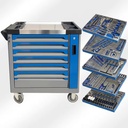 413Piece Heavy Duty Alloy Steel Socket Wrench Set With Rolling Tool Cart for Garage Workshop Repair