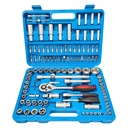 108pcs Drive Socket Set Box Ratchet Wrench Tool Set with Sockets Metric Hex Bit Socket Set Mechanic Tool Kits for Auto Repair