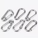 SS304 SS316 Quick Link Metal Carabiner Clip Simple Life Spring O Ring Thickened Stainless Steel Snap Hook for Mining Application