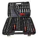 216-Piece Professional Durable Carbon Steel Mechanic's Tool Set Ratchet Wrenches Sockets OEM Hard Case for Home Vehicle Use