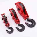 Heavy Duty Single Sheave Pulley Block with Hook Lifting Pulley Snatch Blocks Tool Parts