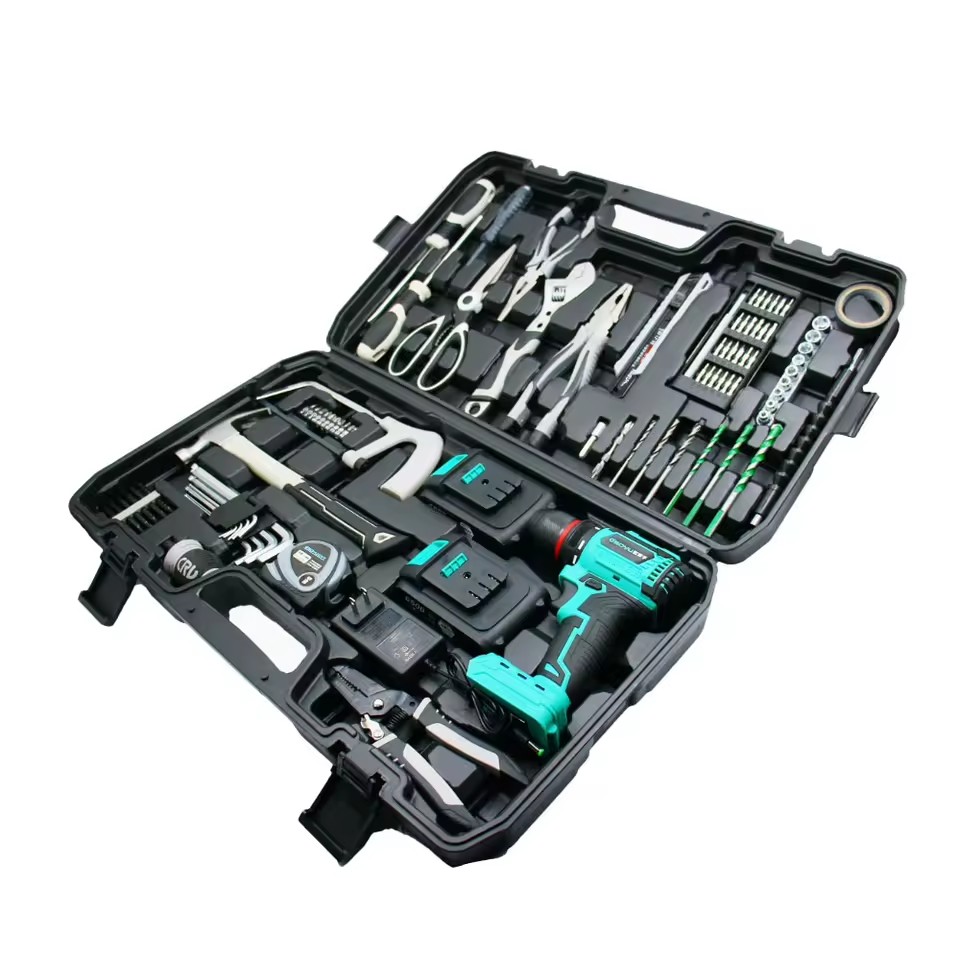 Willing 16-Pcs Power Set Rechargeable Lithium Brushless Electric Angle Grinder Cordless Wrench Screwdriver Bits Toolbox OEM