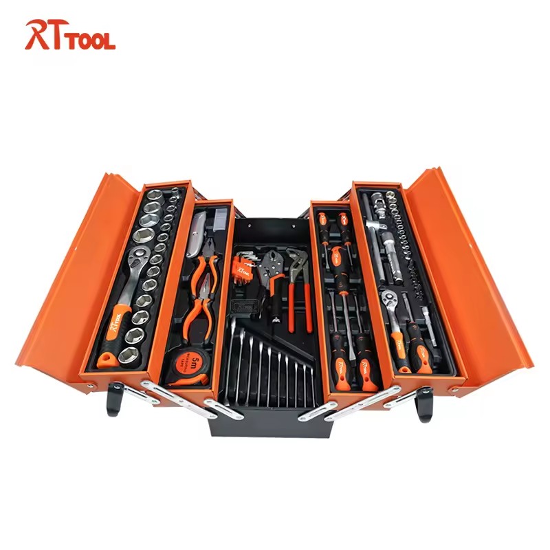 3 Tiers Cantilever Iron & Steel Portable Mechanic Tool Box Chest Hand Tools Organizer OEM
