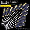Electric Flathead Torx Screwdriver Strong Magnetism Insulated Plastic Yellow Black Chromium-Vanadium Steel Repair Household