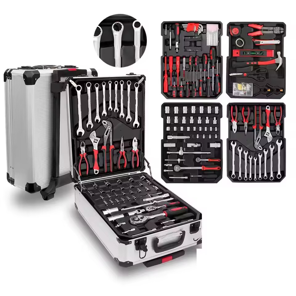 187PCS Toolbox Hardware Tool Hand Tools Ratchet Socket Wrench Spanner Set Mechanic Screwdriver Tool Set