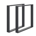 Industrial Table Legs Bench Metal Iron Office Desk Black Powder Coated and Raw Steel