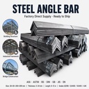 Hot Rolled Steel Angle Bar L Shape Carbon Equal Unequal Angle Steel Q235B A36 SS400 S235JR 20x20-200x200 2.5-20mm 6m 12m