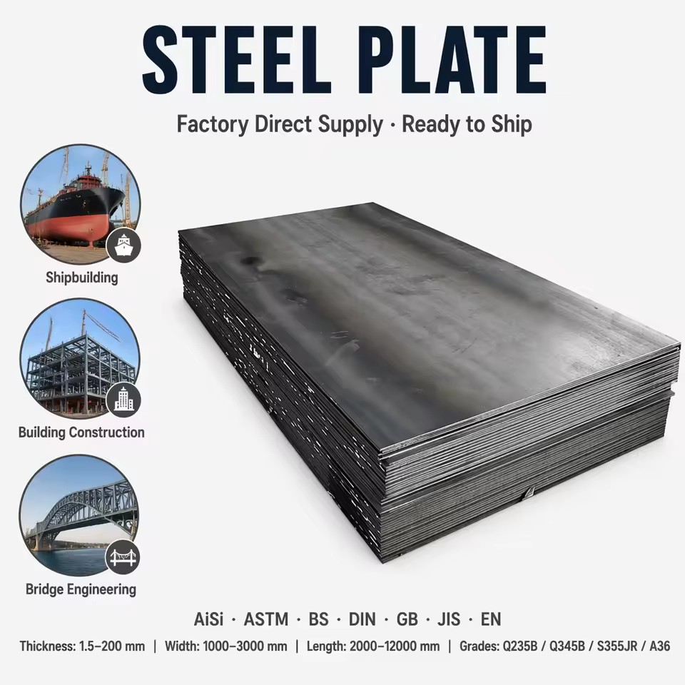 Wholesale Carbon Steel Plate for Ship Plate Boiler Plate Container Plate High-hard Steel Plate Abrasion-Resistant Steel Plate