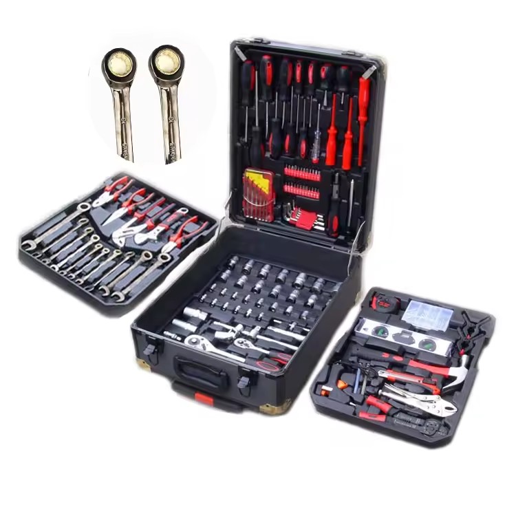 High Quality 187 Pcs Kraft Tool Set with Ratchet Spanner in Trolley for Car Repair