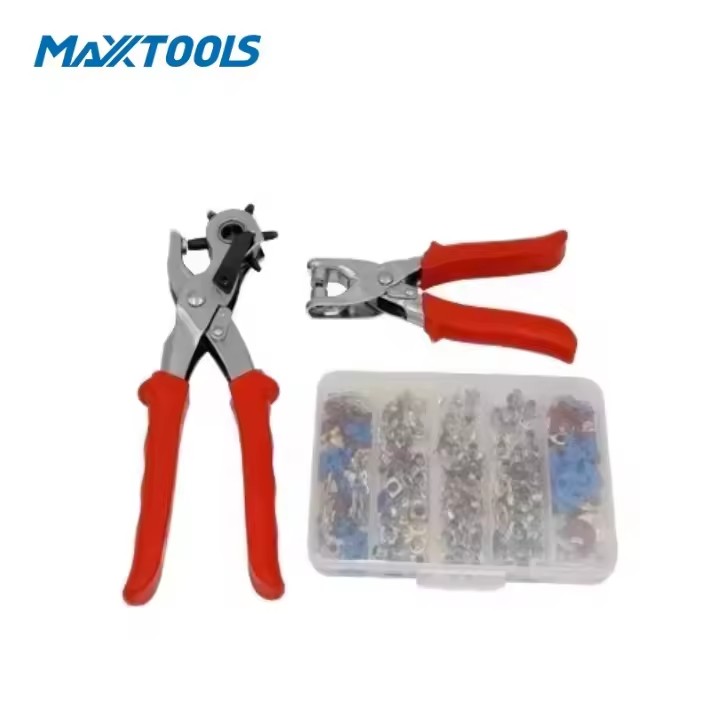 Industrial 9.6 Inch Punch Pliers Eyelet Pliers Heavy Duty Leather Hole Punch Tool for Belt Craft DIY Workshop Repair Hand Tool