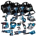 Socket Set 15pcs in One 4.0Ah 5.0Ah 6.0Ah 20V 21V Makas Lxt1500 15-tool 18-Volt Power Tools Cordless Tools Combo Set Kit