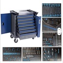 Heavy Duty 7 Drawer Tool Trolley with Wheels Garage Workshop Rolling Tool Storage Cabinet with Lockable Drawers for Mechanics