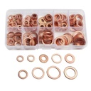 400/300/100PCS Copper Washer Gasket Nut and Bolt Set Sealing Solid Gasket Washer Flat Ring Seal Assortment Kit
