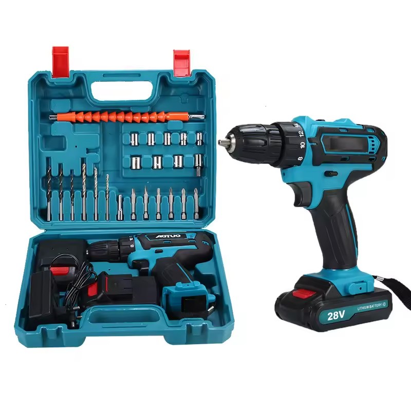Cordless Power Drill Impact Electric Drill Multi-Function Double Speed Adjustable Torque Brush Motor Li-ion Battery 12V OEM 18N