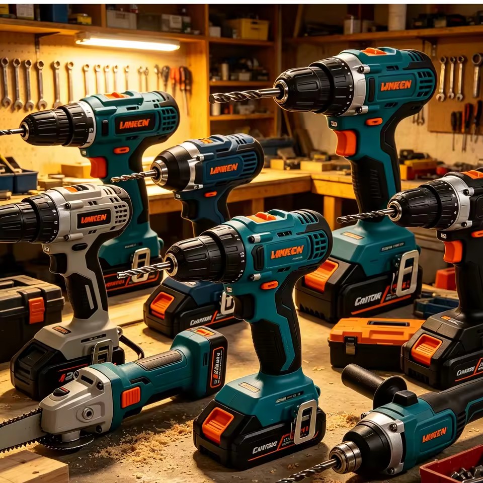 High-power Wireless Rechargeable Lithium Battery Home Improvement Tool Impact Drill Handheld Hand Gun Drill