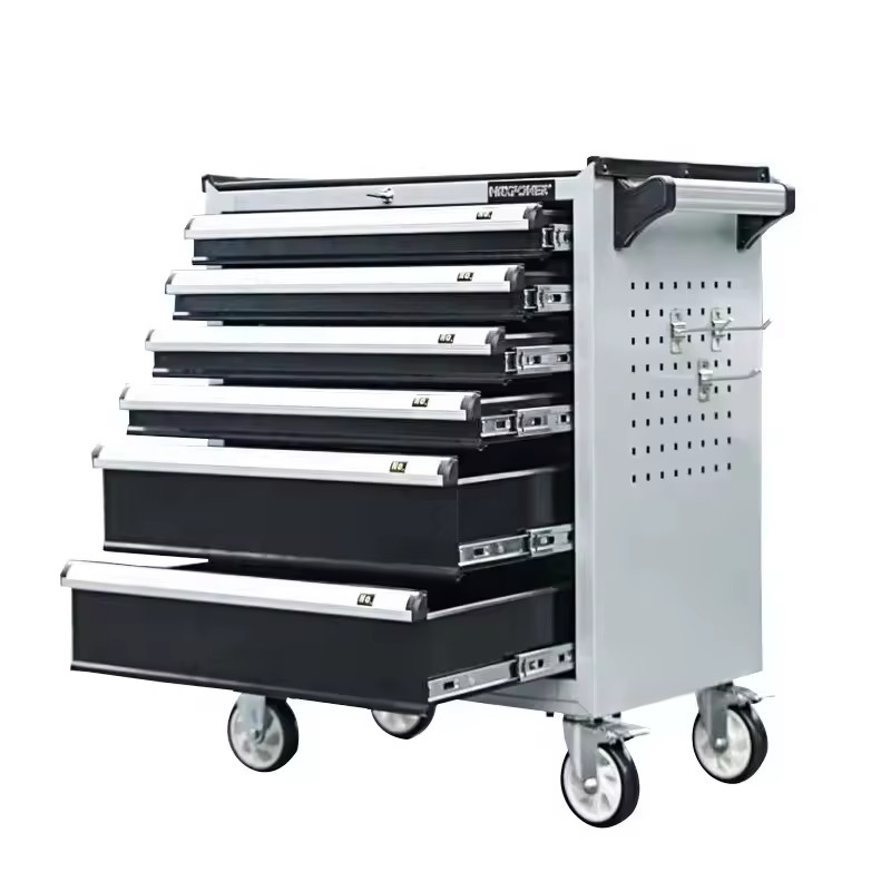 MAXPOWER 368pcs Workshop Garage Cheap Sliver 6 Drawer Rolling Mechanic Tool Chest with Top
