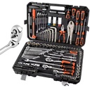 T10599 1/4" & 3/8" 1/2" Auto Repair Tool Set Multi-Purpose Combination Tools Chrome Vanadium Steel Home Machine Repair