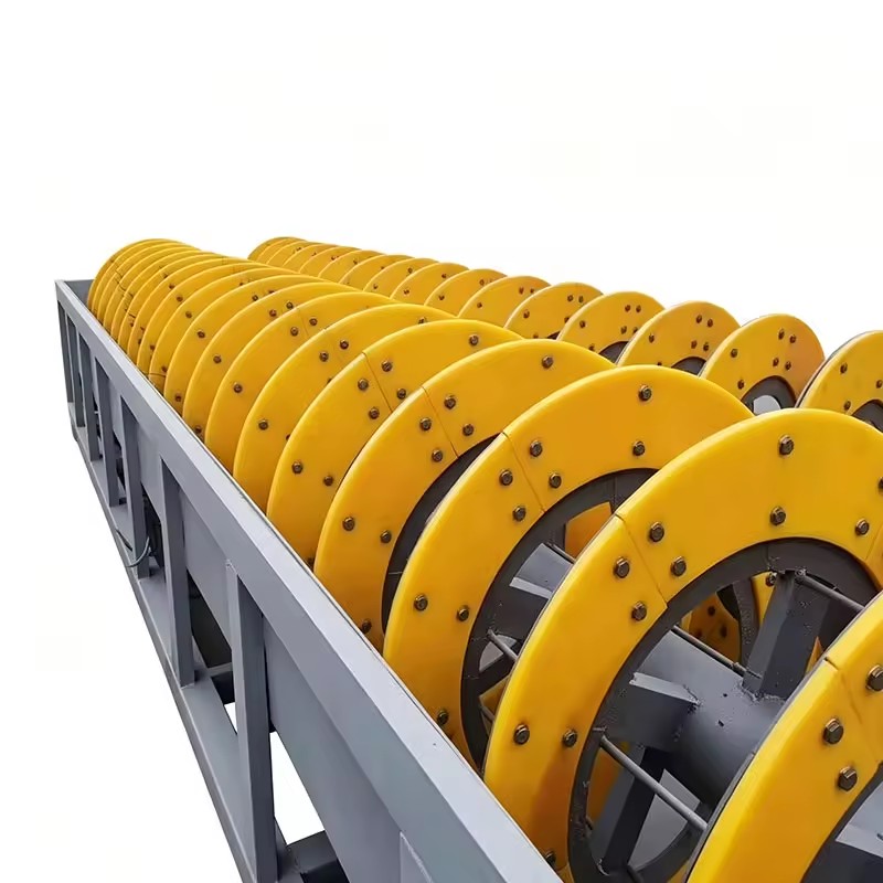 The spiral sand washing machine with double single design is used for sand washing and classification.