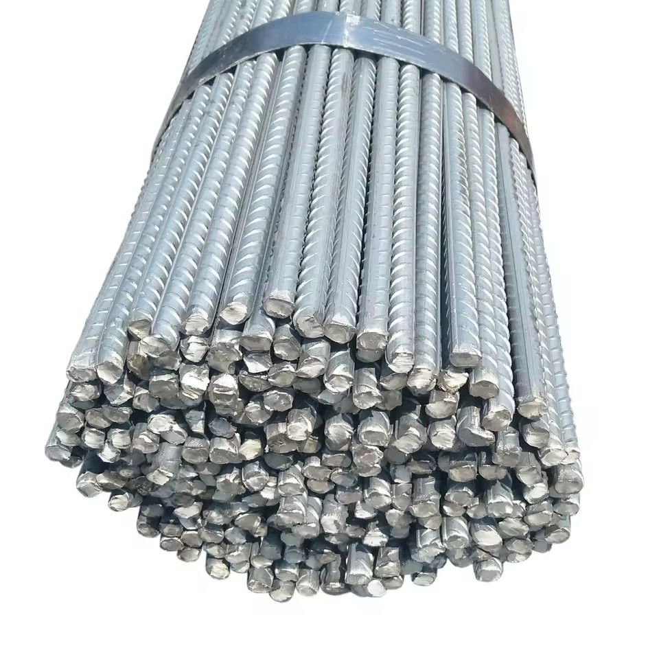 Hot Rolled Deformed Steel Bar Rebar Iron Rod Diameter 6mm 8mm 10mm 12mm 16mm 20mm HRB400 HRB400E for Bridge Construction