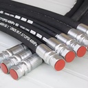 DN10 R1 Flexible Black NBR Hydraulic Oil Hose 1-6 Layers Wire Reinforced EN853 1SN Custom Cutting Service
