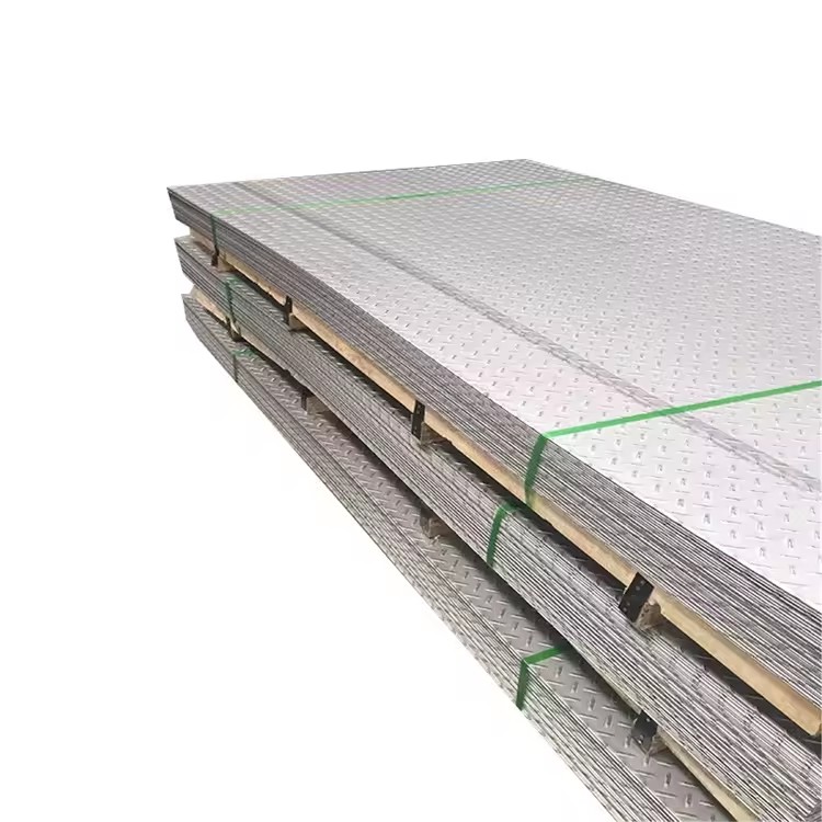 201 304 316 Stainless Steel Sheet Embossed Chequer Pattern Floor Checker Plate 5mm Thickness for Bending Cutting Welding
