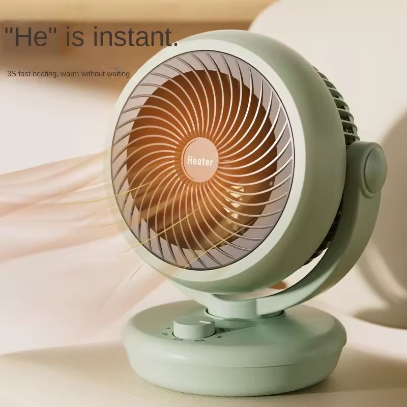 Small Sun Heater Household Energy Saving Electric Heating Fan Bathroom Quick Heating Cooling Warming Manual Control