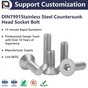 M3 M4 M5 M6 M8 304 Stainless Steel Screws Countersunk Flat Head Machine Screw Socket Cap Screws Fasteners Manufacture