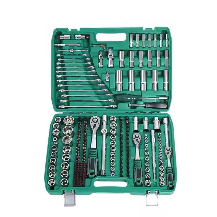 216-Piece Advanced CRV Toolbox Set Hand-Power Source Industrial for Home Work Life Maintenance Including Screwdriver Tool Box