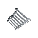 8-19mm Dual-Purpose Carbon Steel CRV Spanners 7pc Open-End Box-End Ratchet Combination DIY Wrench Set OEM Support Metric Hand