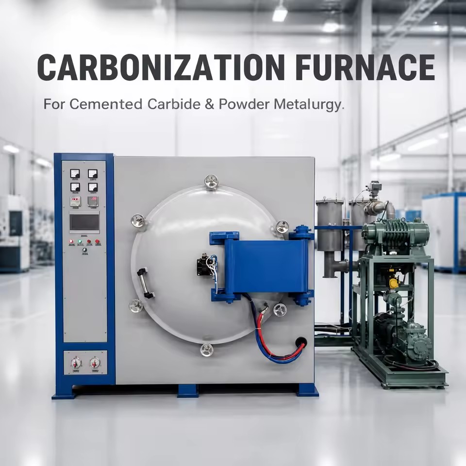 1800C Medium Frequency Carbonization Furnace Vacuum Resistance Treatment Customizable Dimensions PLC Control Industrial