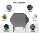 Industrial Air Filter Activated Carbon Adsorption Column + air Water Scrubber Gas Disposal System