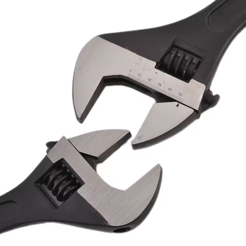 Wholesale Carbon Steel Adjustable Wrenches Anti-Slip Grip Black Oxide Coated 10 Inch Comfortable DIY OEM Customizable 1 Year