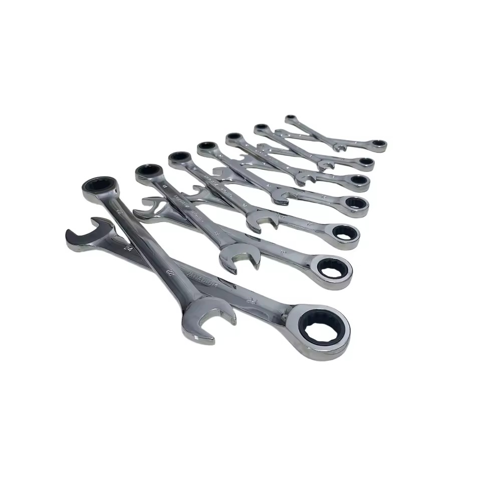 14pc Heavy-Duty 72T Dual-End Gear Wrench 8-24mm Ratcheting Combination Set Carbon Steel Metric Open/Box Industrial DIY Design