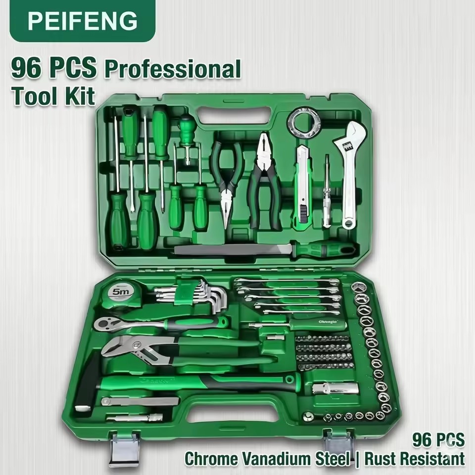 Factory Direct ODM OEM Manufacture Auto Repair Hand Tools Set with Combination Ratchet Wrench AndDrive Sockets Carbon Steel