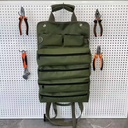 Heavy Duty Portable Tool Bag Roll-up with Large Capacity & 2 Detachable Zipper Pouch Classic Simple Style for Men & Women
