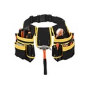 26-Pockets Nylon Tool Belt for Men Detachable Adjustable Tool Pouch Bag Heavy Duty Zipper Portable